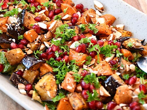 salat med søde kartofler