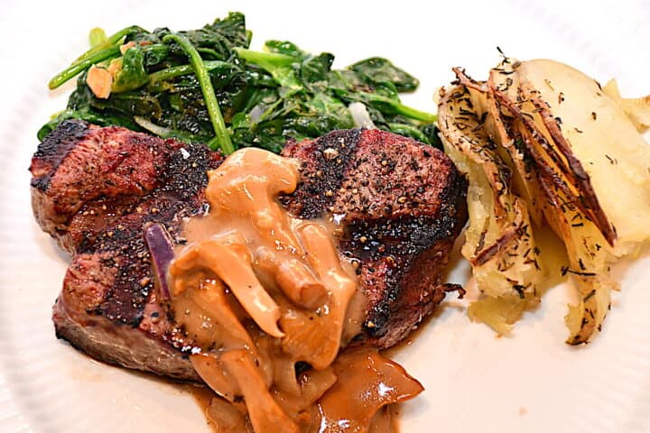 steak med svampesauce