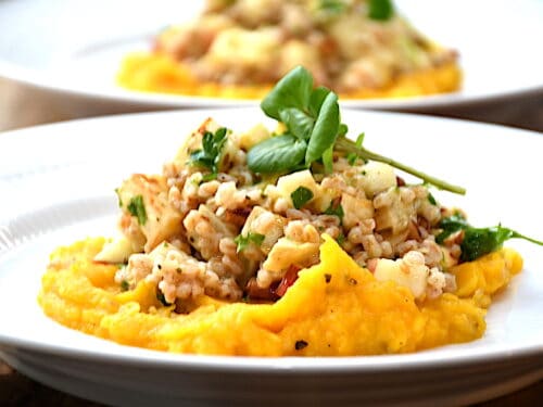 Bagt selleri med perlespelt