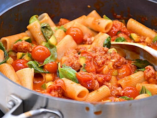 billede til pasta med salsiccia