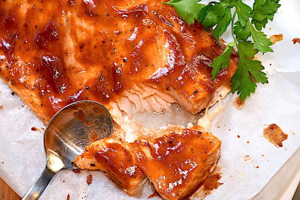 BBQ laks - meget nem laks med barbecuesauce