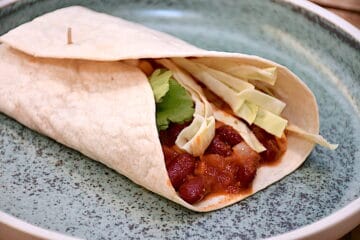 billede med bønne burrito