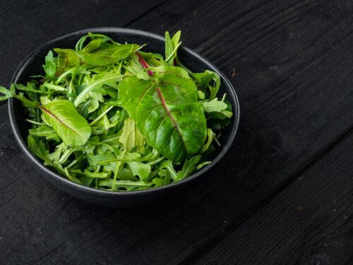 Billede med salat.
