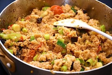 couscous med tomat og aubergine