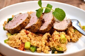 billede til mørbrad med couscous