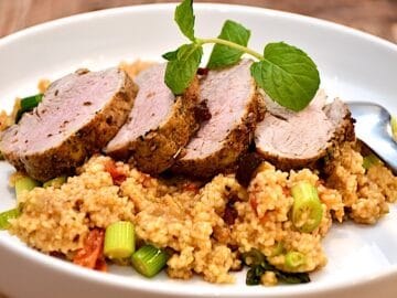 billede til mørbrad med couscous
