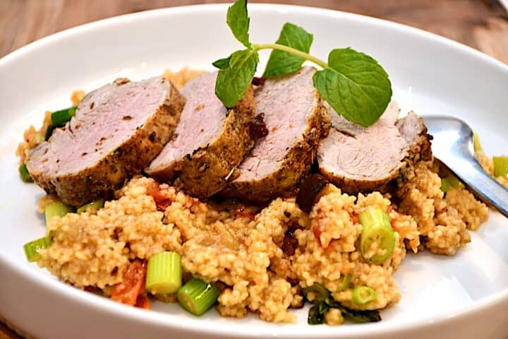 billede til mørbrad med couscous