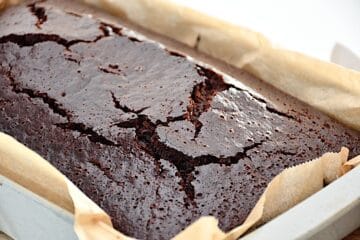 billede med vegansk chokoladekage