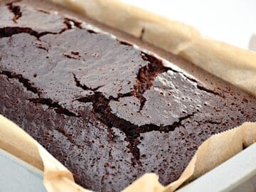 billede med vegansk chokoladekage