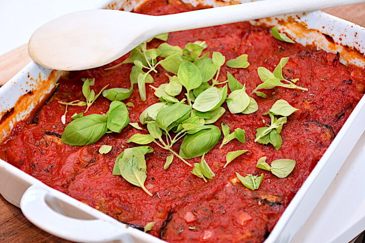 det færdige auberginefad