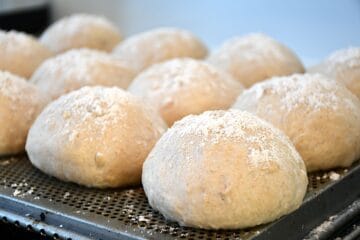 Fuldkornsboller der hæver