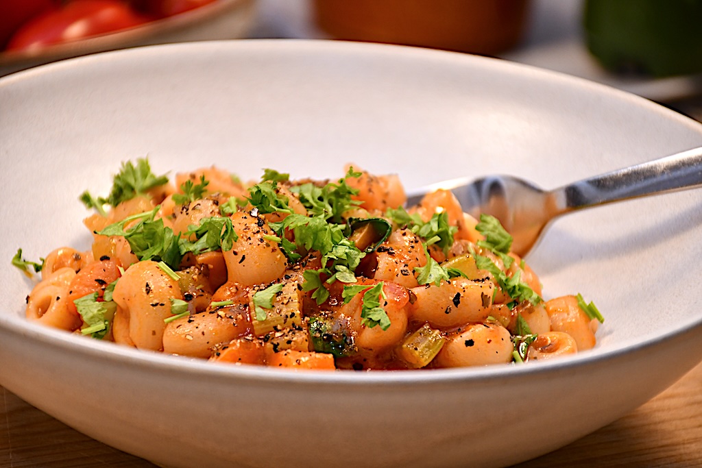 Billede af pasta soffritto.
