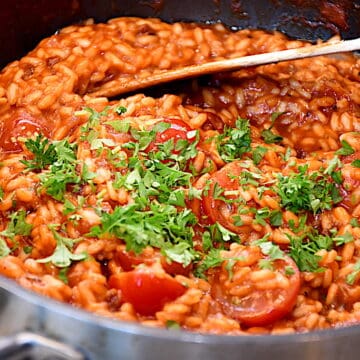 Billede af tomatrisotto.