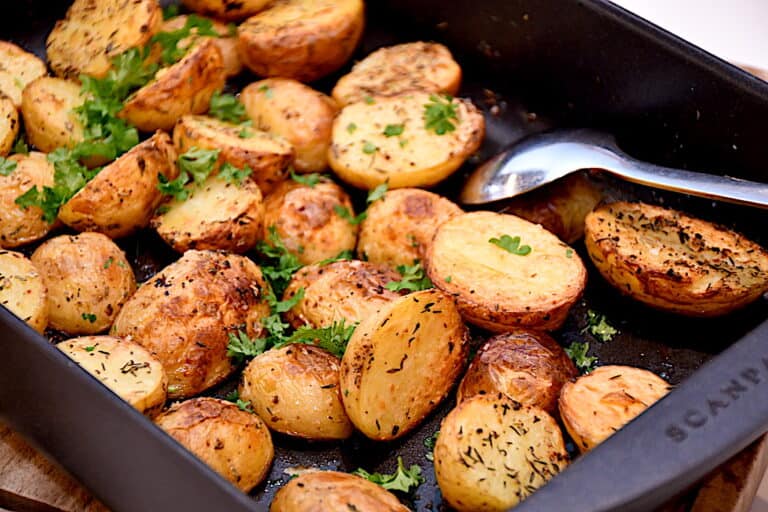 Billede af kartofler med bagepulver.