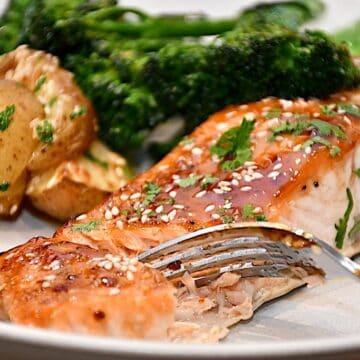 Billede af teriyaki laks.