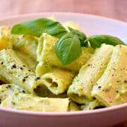 Billede med aspargespesto.