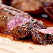 Billede af grillet boeuf onglet.