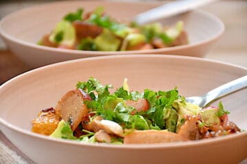 Billede af salat med majroe.