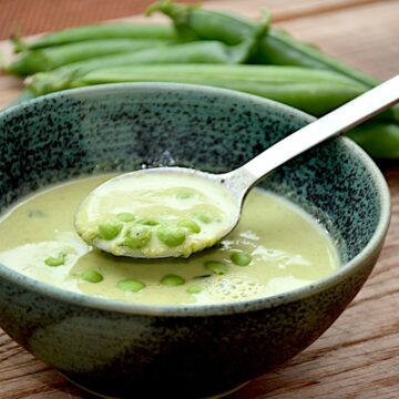 Billede af ærtesuppe.